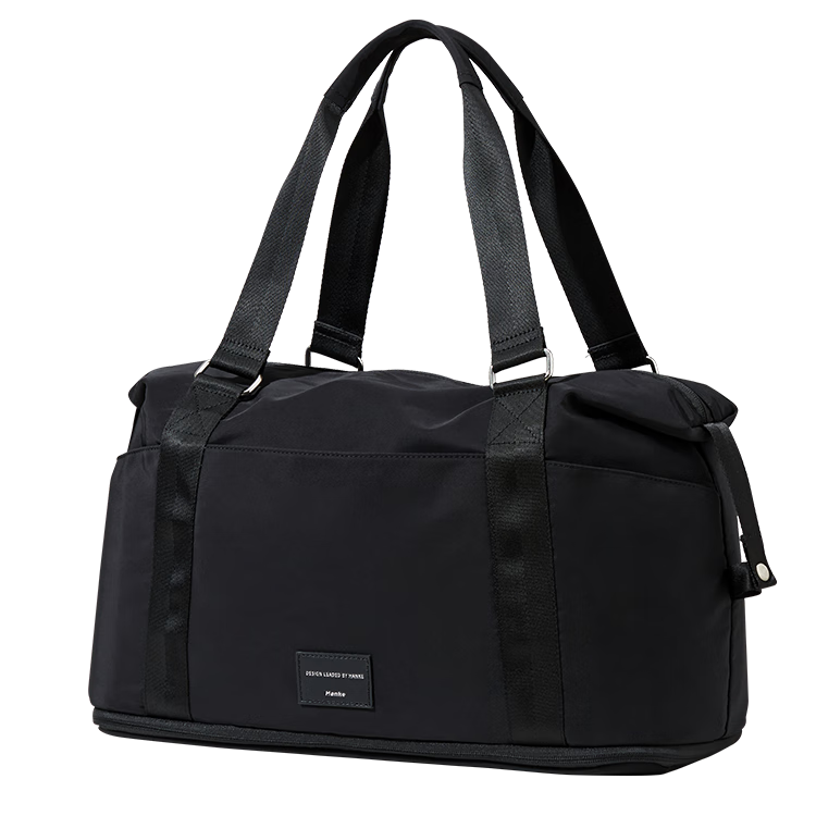HANKE Foldable Travel Bag, Luggage for Women And Men, Handbag with 39L Large Capacity, Expandable Carry-On Storage Bag, Graphite Black