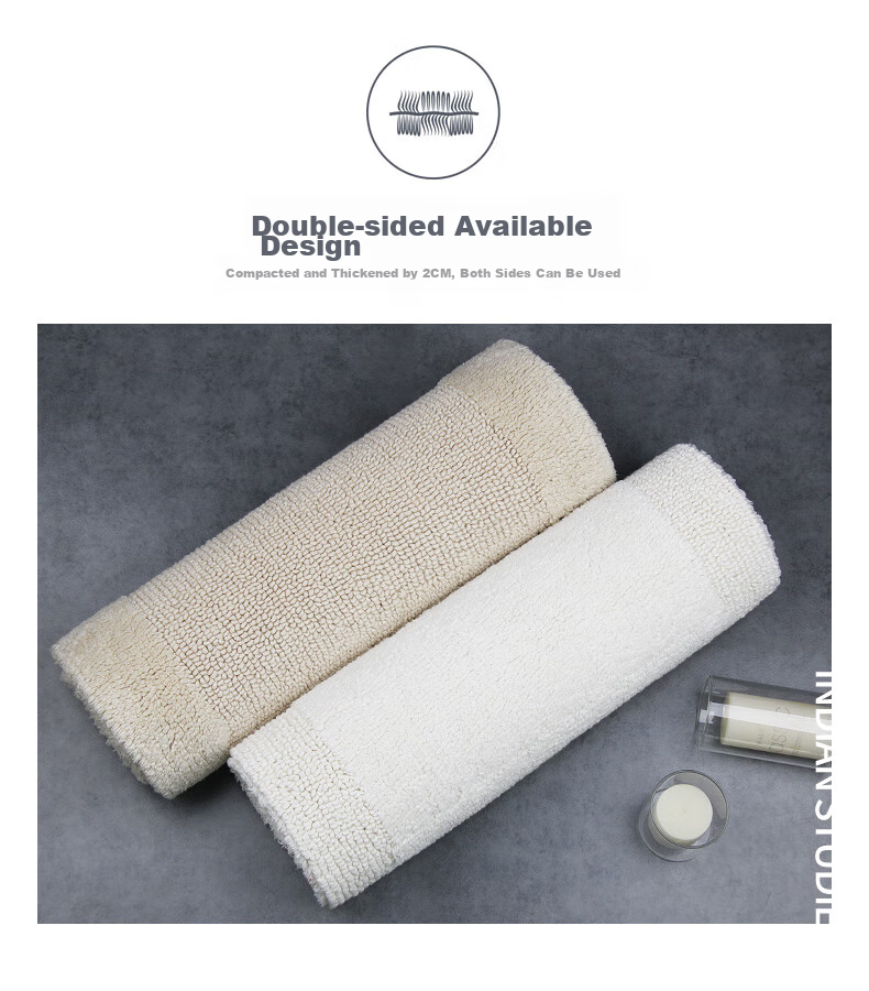 Amarelle Bathroom Mat, Dirt-Resistant Non-Slip Floor Mat, Light Camel Color (50*80cm) 4