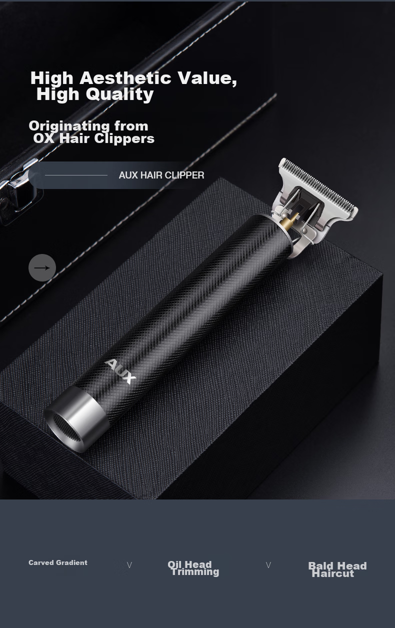 AUX Hair Clipper, Shaving And Styling Tool, for Adults And Children, Electric Trimmer, Head Shaver, Edge Trimmer, Bangs Trimmer, Self-Haircut Device, Gradient Design, Specialized for Men's Barbershops 8