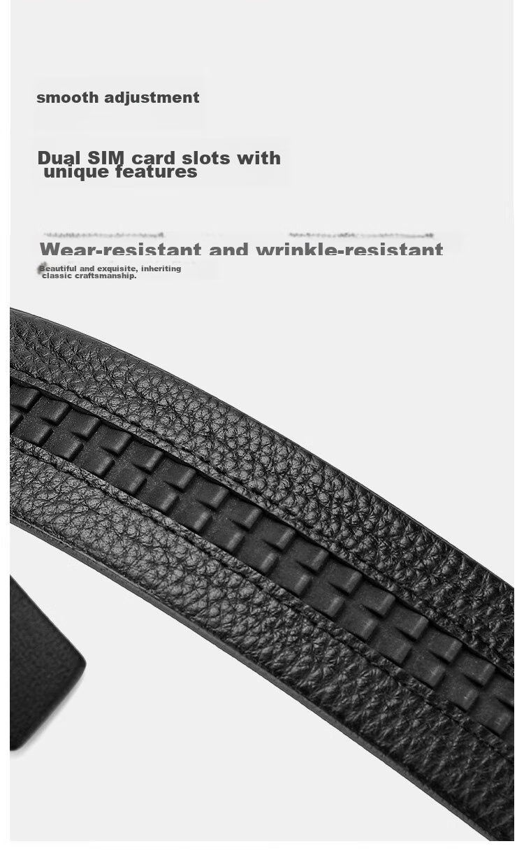 Goldlion Men's Automatic Buckle Belt, Business Waistband Gift Box, Top-Grain Leather Fashion Trouser Belt, Birthday Gift 10