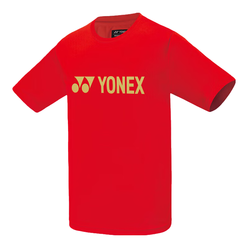 YONEX Badminton Shirt, Comfortable And Breathable, Dragon Year Men's Style, Sports Short-Sleeve T-Shirt, YM0057EX, Red, Size L