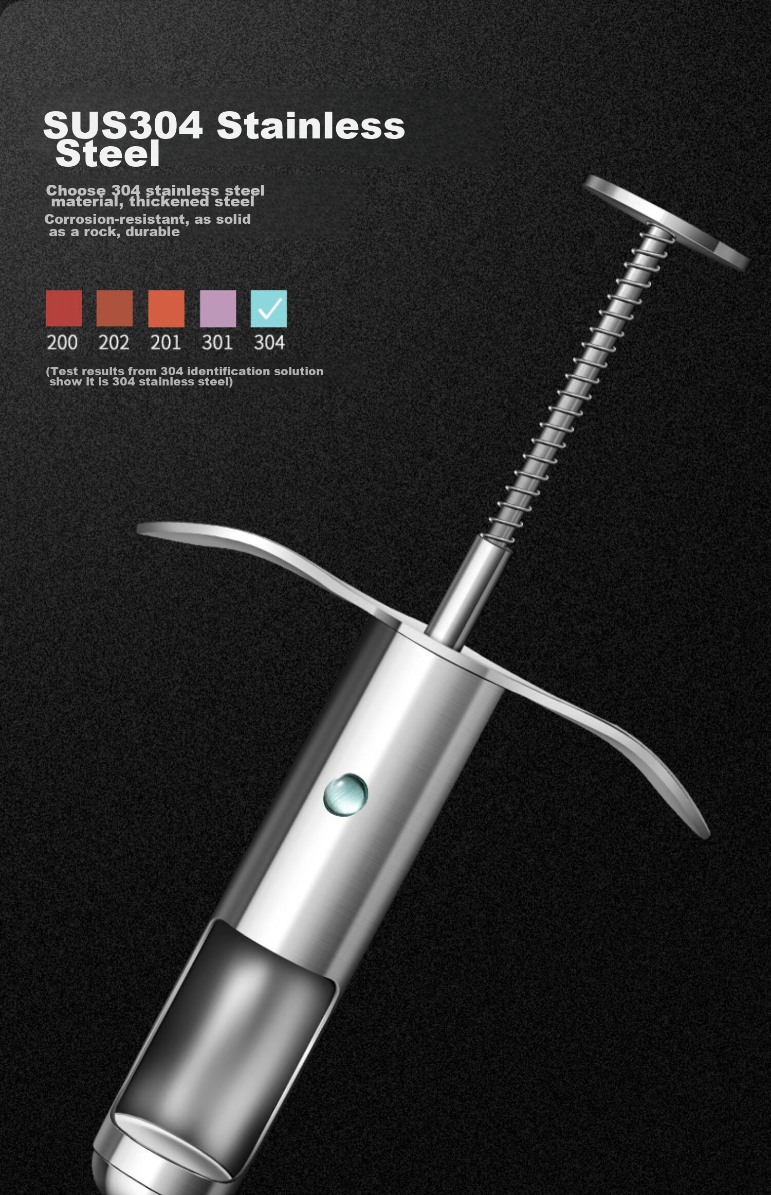 MENGTING 304 Stainless Steel Red Date Pit Remover, Pitted Fruit Tool, Date Core Extractor, Shell Remover 2