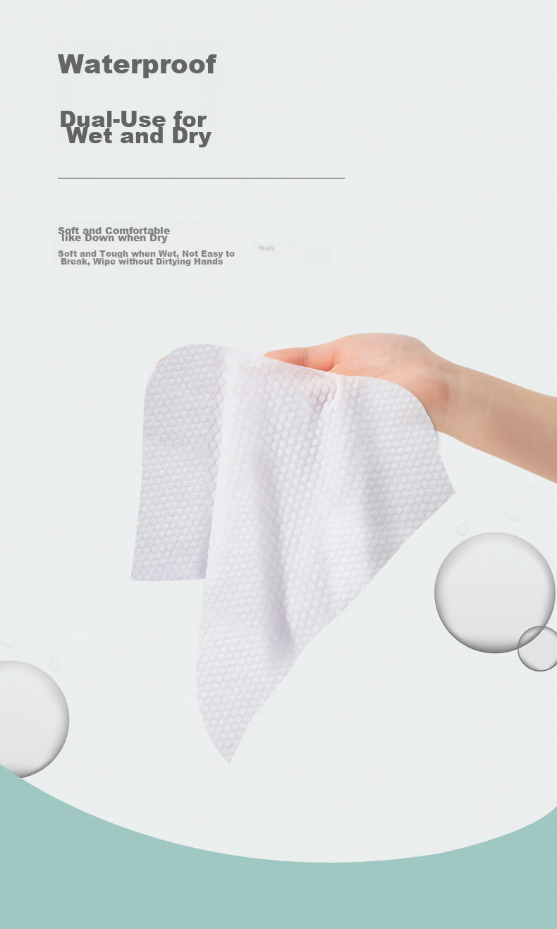 KING SHORE Disposable Face Towels, Thickened Wet And Dry Dual-Use Cleansing Wipes, Portable Pearl Texture, 20*20cm, 3 Packs 6