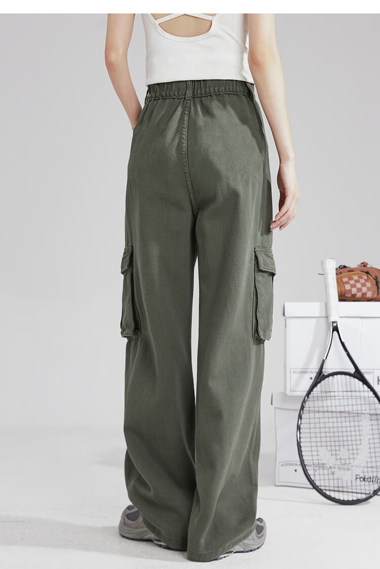 TonLion 2026 Autumn And Winter Women's Loose Fashionable Commuter Yarn Cargo Pants 11