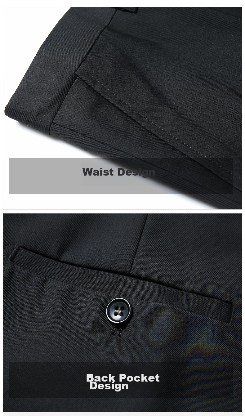 ROMON Men's Suit Set, All-Season Slim Fit Professional Formal Wear, Business Attire, Groom's Wedding Outfit, Menswear 16