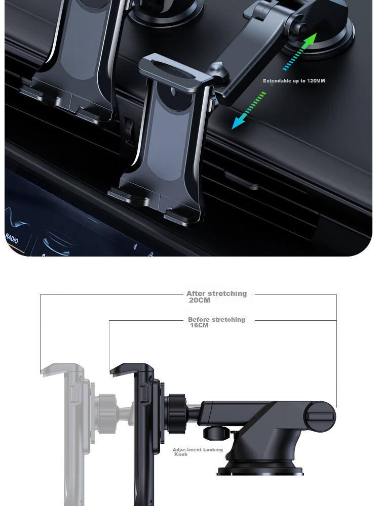 ESCASE Foldable Car Phone Holder for Huawei MATE X2/X5/X3/XT, Navigation Stand for XS2 Car Use 8