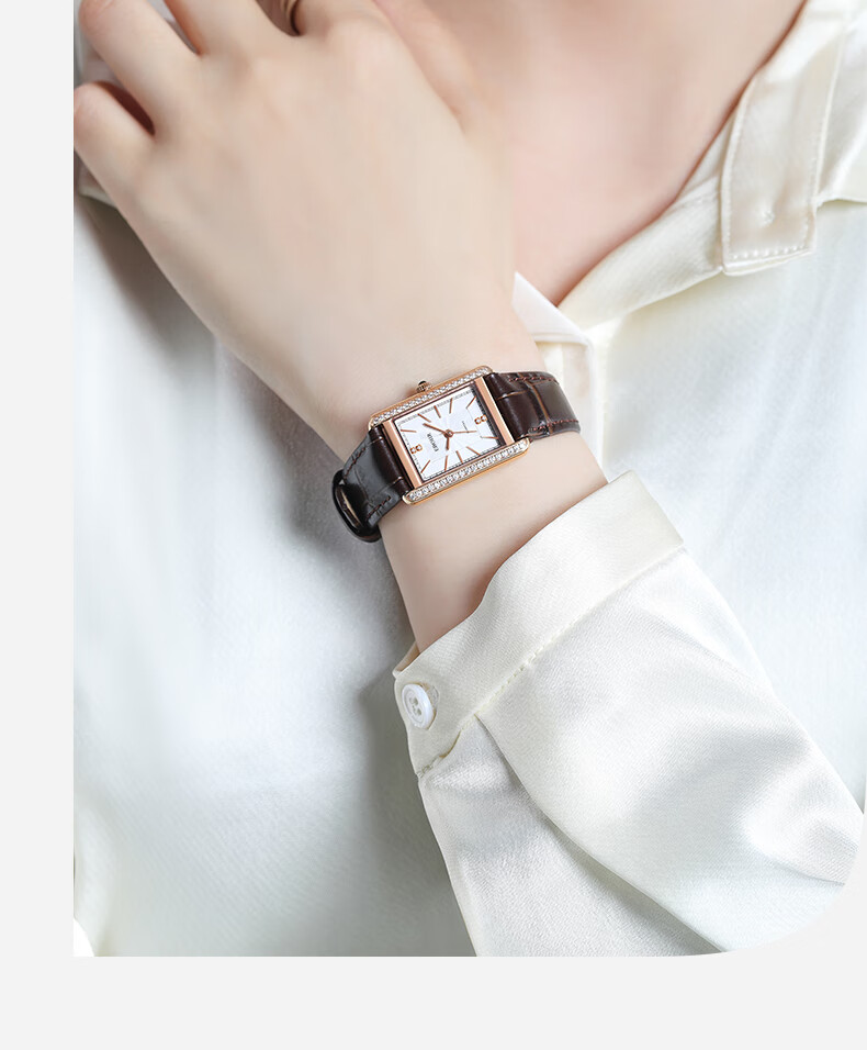 EBOHR Women's Watch, Kana Series Retro Small Square Watch, Birthday And Valentine's Day Gift, Quartz Women's Watch 51711446 20