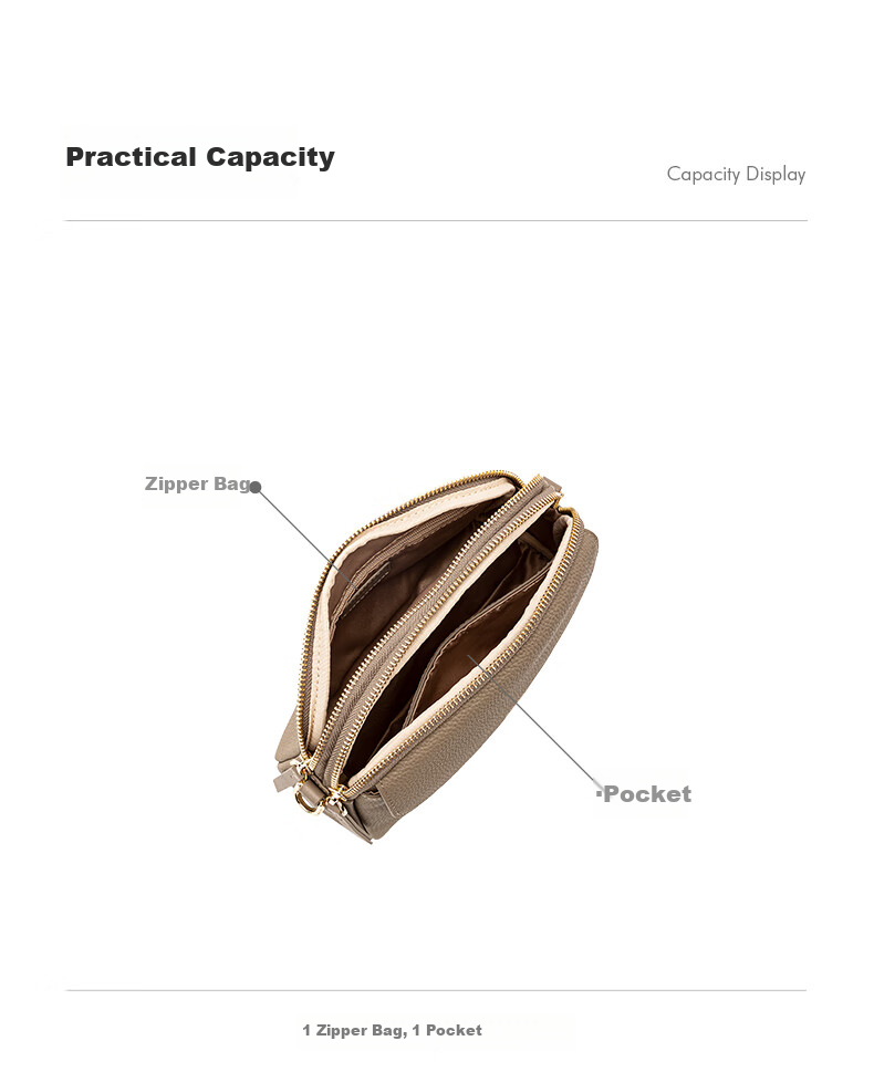 HONGU Women's Genuine Leather Shoulder Crossbody Bag, Versatile Mini Square Handbag, Ladies' Bag, Birthday Gift for Girlfriend 8