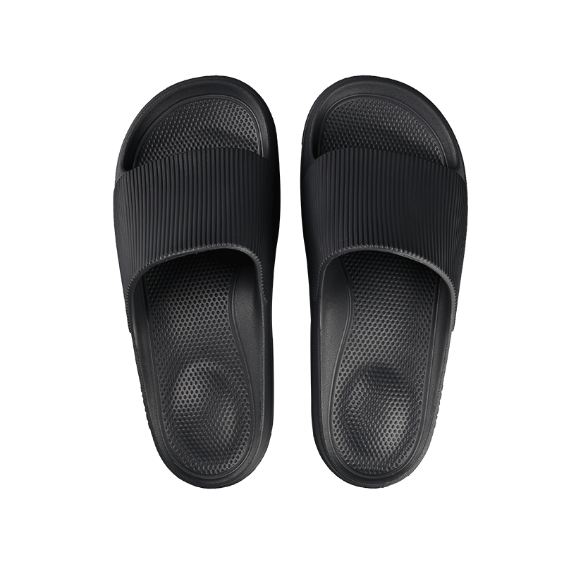 MINISO Lightweight Feel Series Bathroom Slippers Couple Home Shoes Dark Gray Size 43-44
