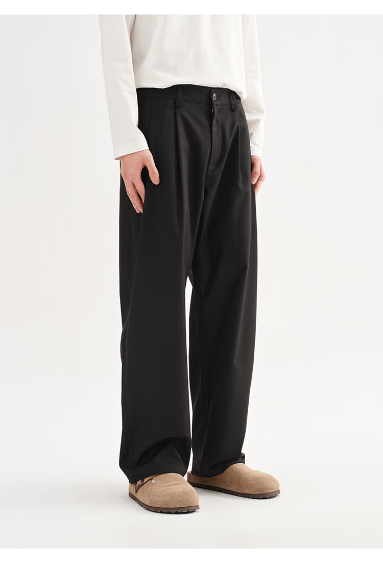CHINISM CH Men's Trousers, Spring And Autumn Style, Loose-Fitting, Soft, Versatile, Straight-Leg, Draping, American-Style Casual Pants for Men, CCKB18N3157 16