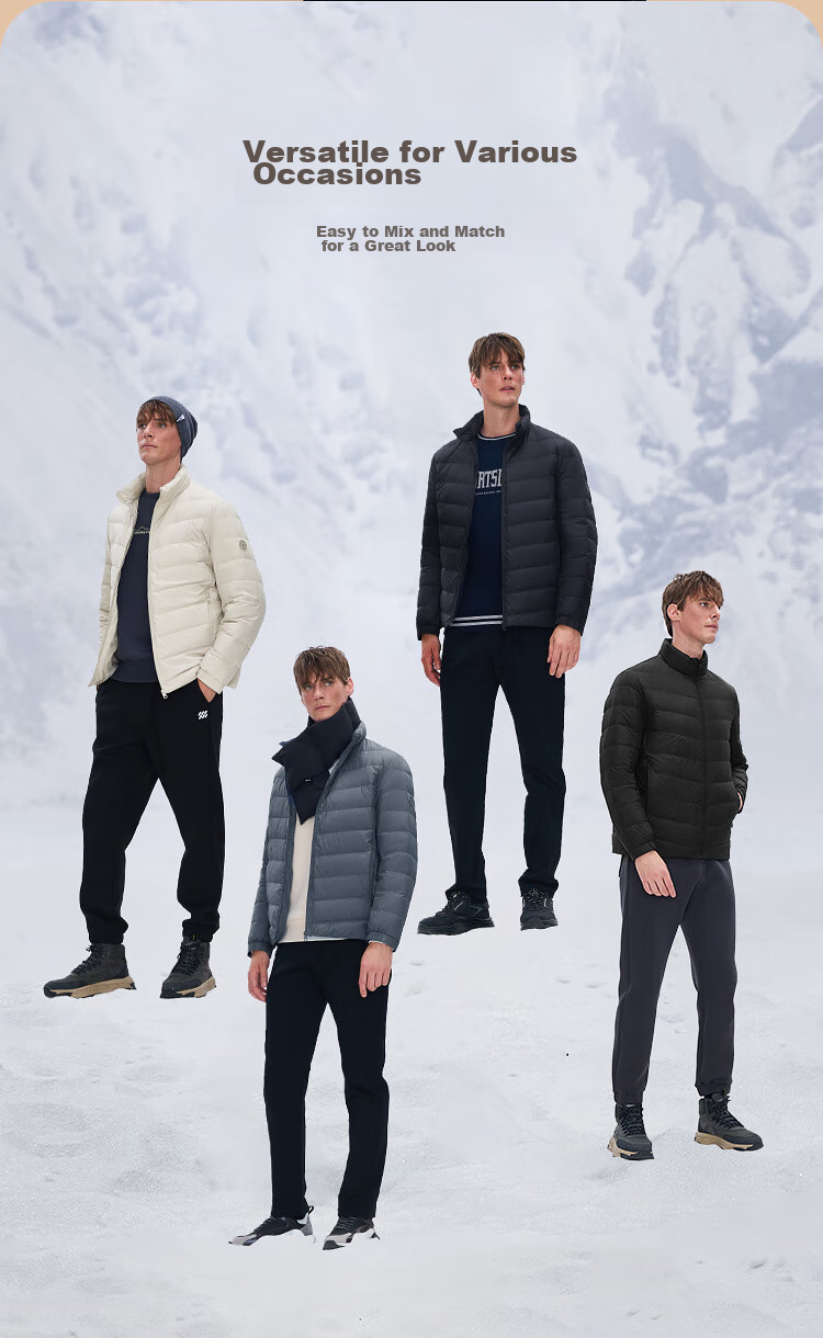 HLAHLA Lightweight Ribbed Down Jacket for Men [90% High-Quality Down] Graphene Men's Winter Coat 7