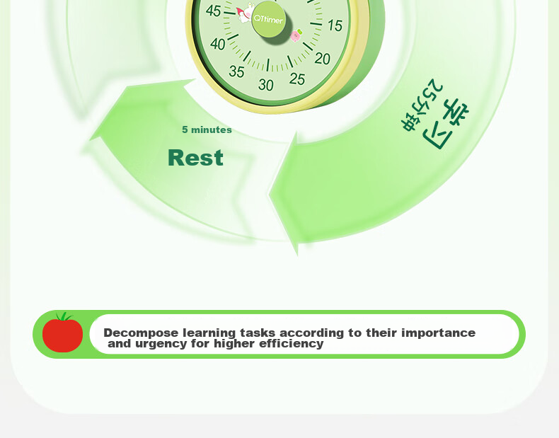 QT-TIMER [Lowest Price Online] Mechanical Timer, 2026 New Model, Student And Children's Time Management Device, Kitchen Timing Tool for Cooking And Baking, Countdown Timer, Self-Discipline Timer, Time Control Gadget 11