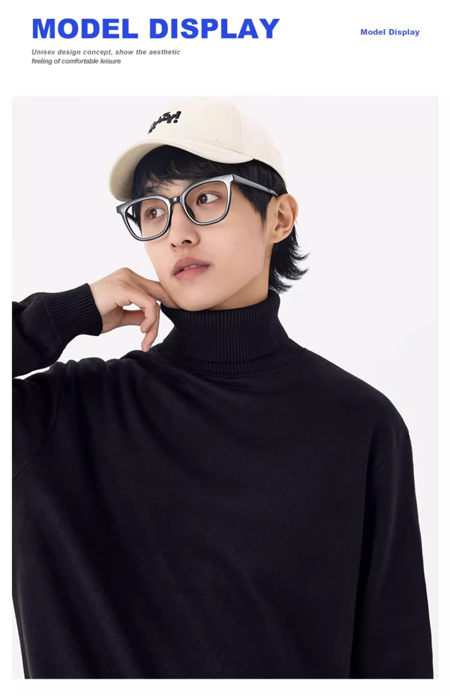 GENIOLAMODE Men's Turtleneck Sweater, Winter Simple Inner Layer Warm Base Knit Sweater, Khaki, XL 4
