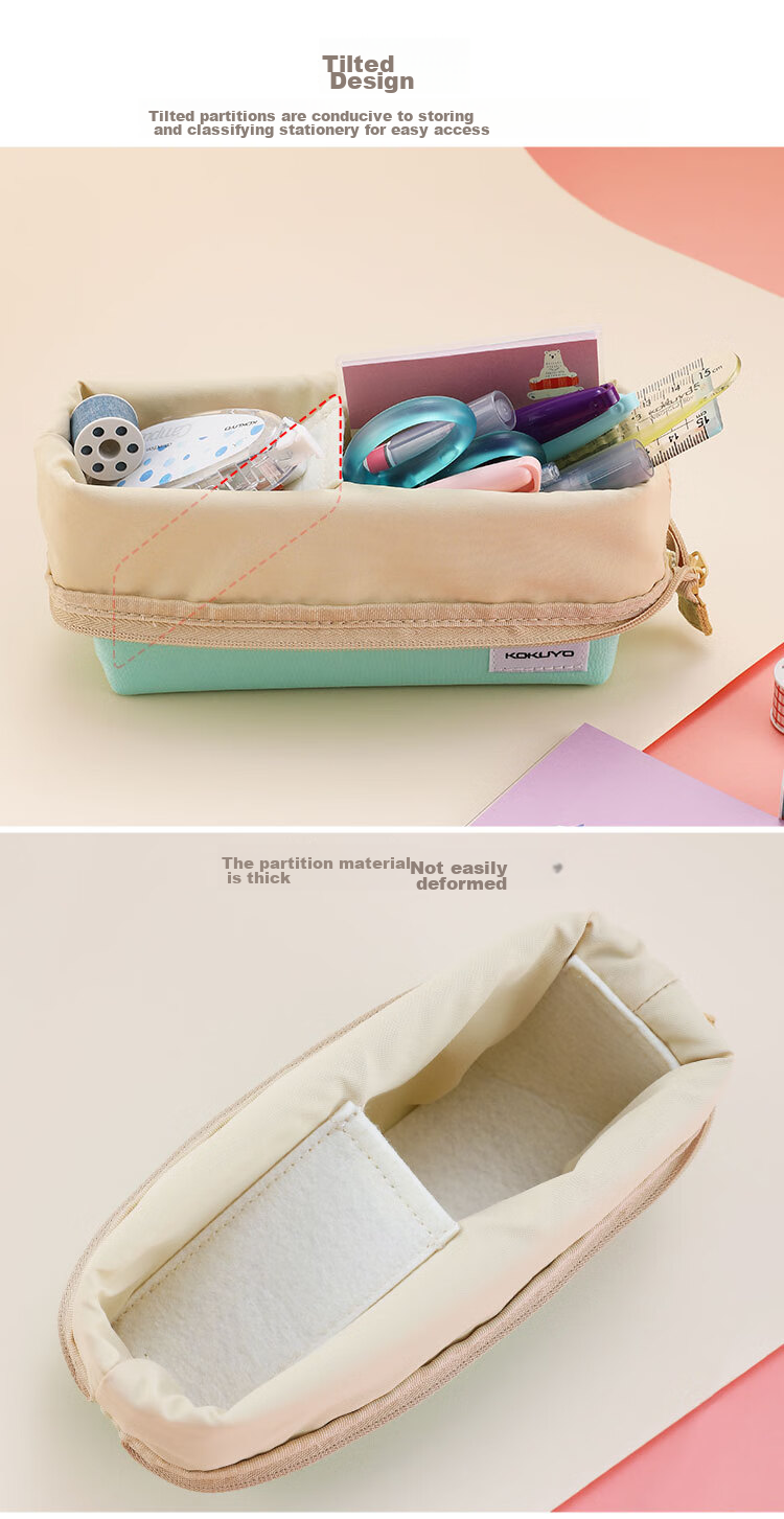 KOKUYO Noritake Collaboration Student Stationery Pencil Case, Large Capacity Student Pencil Box, Stationery Storage Box, Red, 1 Piece, WSG-PC2X12R 1