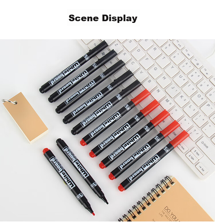 Genvana Whiteboard Markers, Black Mini Small Thin Single-Tip Erasable Easy-To Pens for Children, Boys And Girls, Pack of 20, K-0603 7