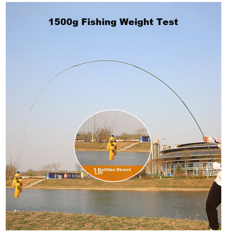 Xionghuo Stream Fishing Rod, Black Pit Carbon Crucian Carp Rod, 3.9 Meters, Ultra-Light And Slim, for Wild Fishing, Hand Rod, Micro Fishing Rod, Small Fish Rod 10