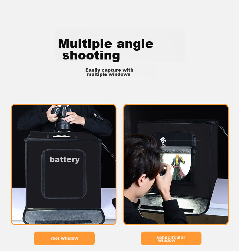 Hakutatz 80cm LED Mini Photography Studio, Live Streaming Fill Light Kit, Large Product Photography Light Box, Softbox, Simple Portable Photography Equipment And Props 15