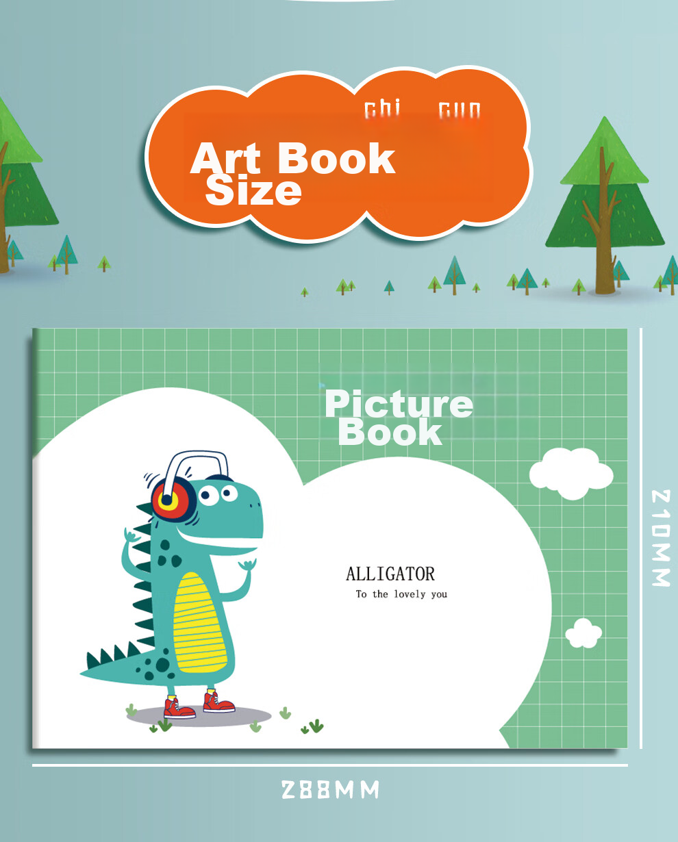 Faramon 8-Pack A4 Blank Drawing Books for Children, Elementary School Students' Sketchbooks, A4 Kindergarten Art Books, Drawing Paper, Doodle Books, Thick White Paper Sketchpads for Toddlers And Beginners 15