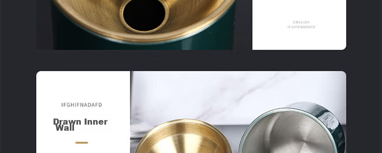 Jidukongjian Thickened Windproof And Ash-Proof Stainless Steel Ashtray, Home Office Desk Decoration, Dark Gree 23