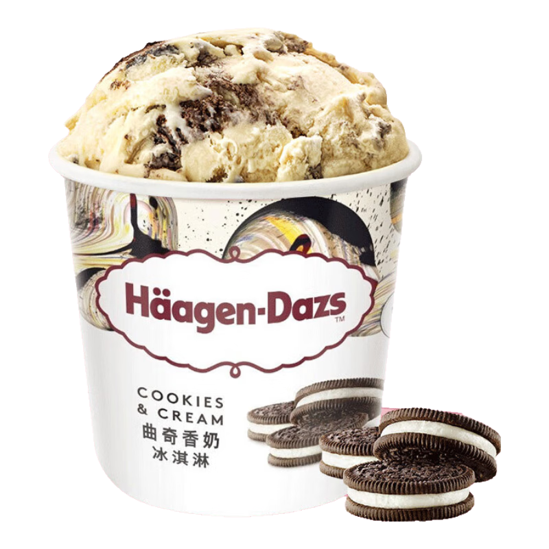 哈根达斯（Haagen-Dazs）经典曲奇香奶口味冰淇淋 100ml/杯 雪糕