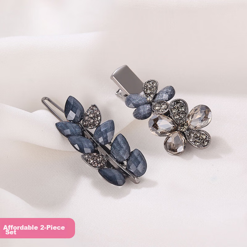 CHIMERA 2 Side Clip Bangs Flower Hair Clips Barrettes Hair Accessories for Women's Birthday Gift