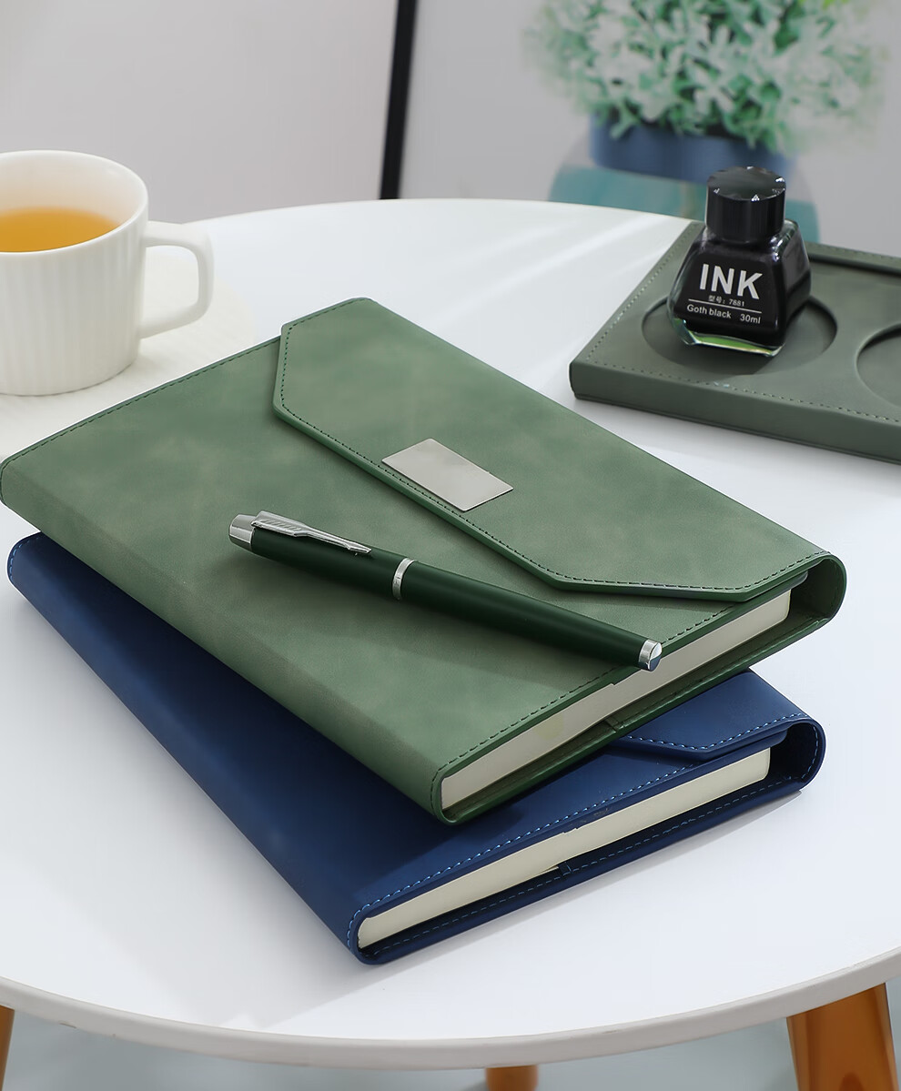 Jiaranheng Notebook, Stylish High-Quality Journal, Premium Business Office Stationery, A5 Thick Leather Cover Notebook, Meeting Record Book, Work Diary, Customizable, Aimesi Orange 8