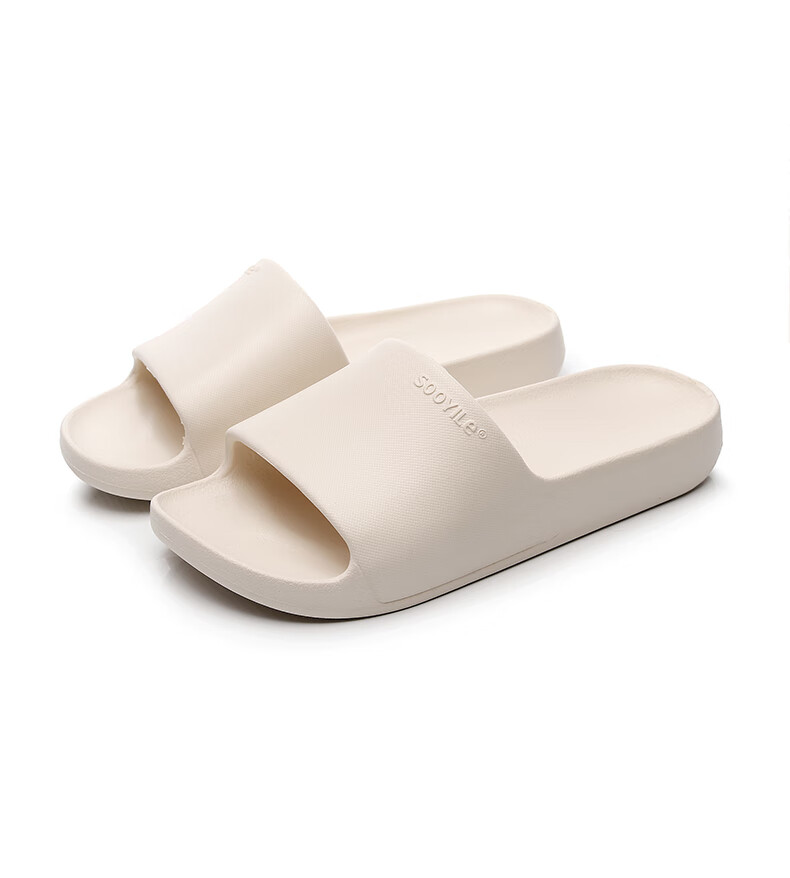 GUOLUOFEI Squishy Slippers for Men And Women, Summer Non-Slip Large Size Bathroom Shower Thick-Soled Sandals, Khaki, Size 40-41 10
