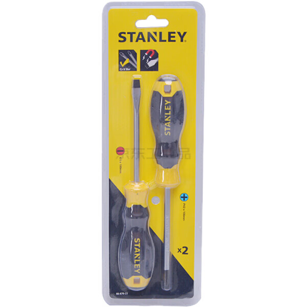STANLEY 2-Piece B Series Rubber Handle Phillips Screwdriver Set 66-670-23