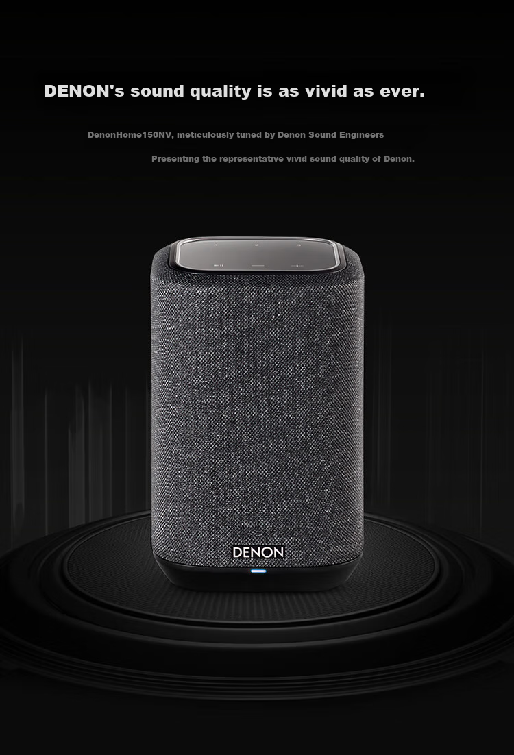 DENON HOME 150 NV Wireless Hi-Fi Speaker, WiFi Bluetooth USB Stereo, Compatible with Aux And Multi-Room Music System, Gift 3