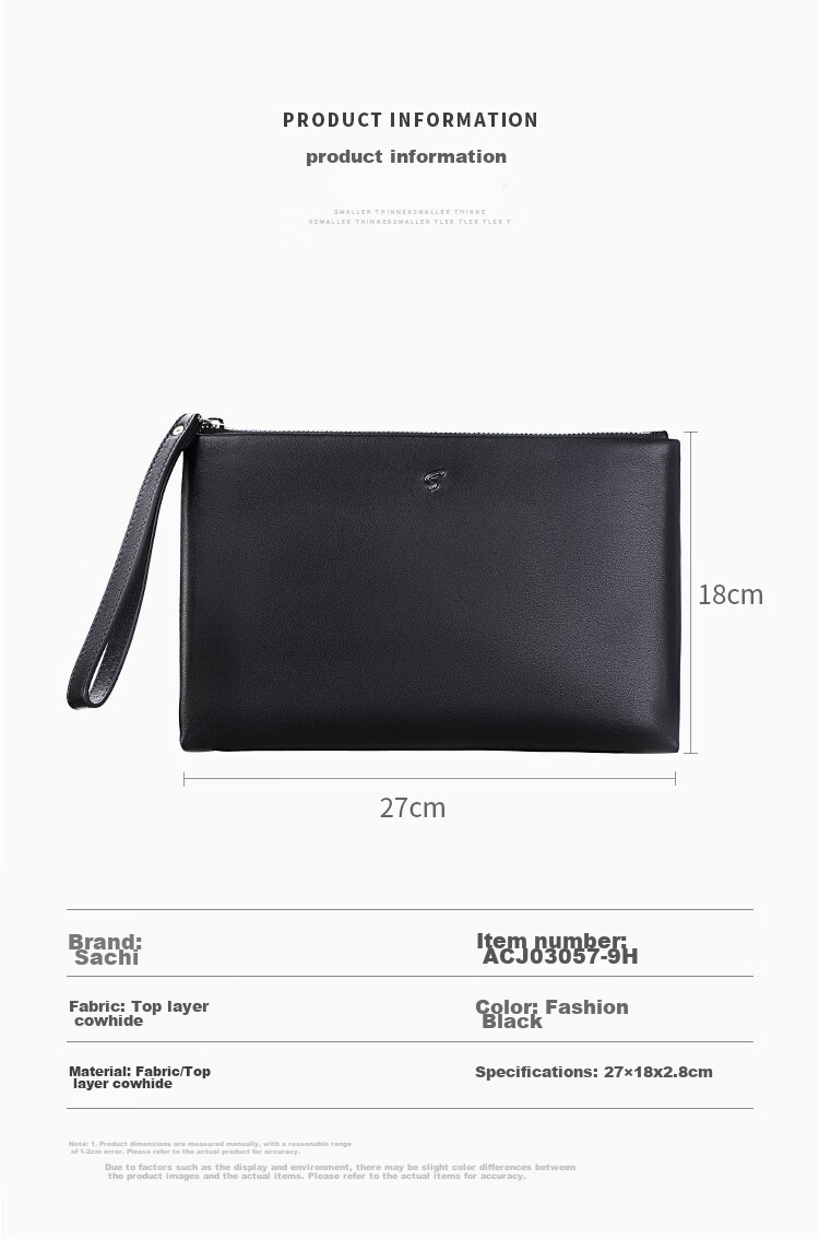 SATCHI Men's Clutch Bag, Handbag, Light Luxury Handheld Bag, Father's Day Gift, Practical Present for Dad 7