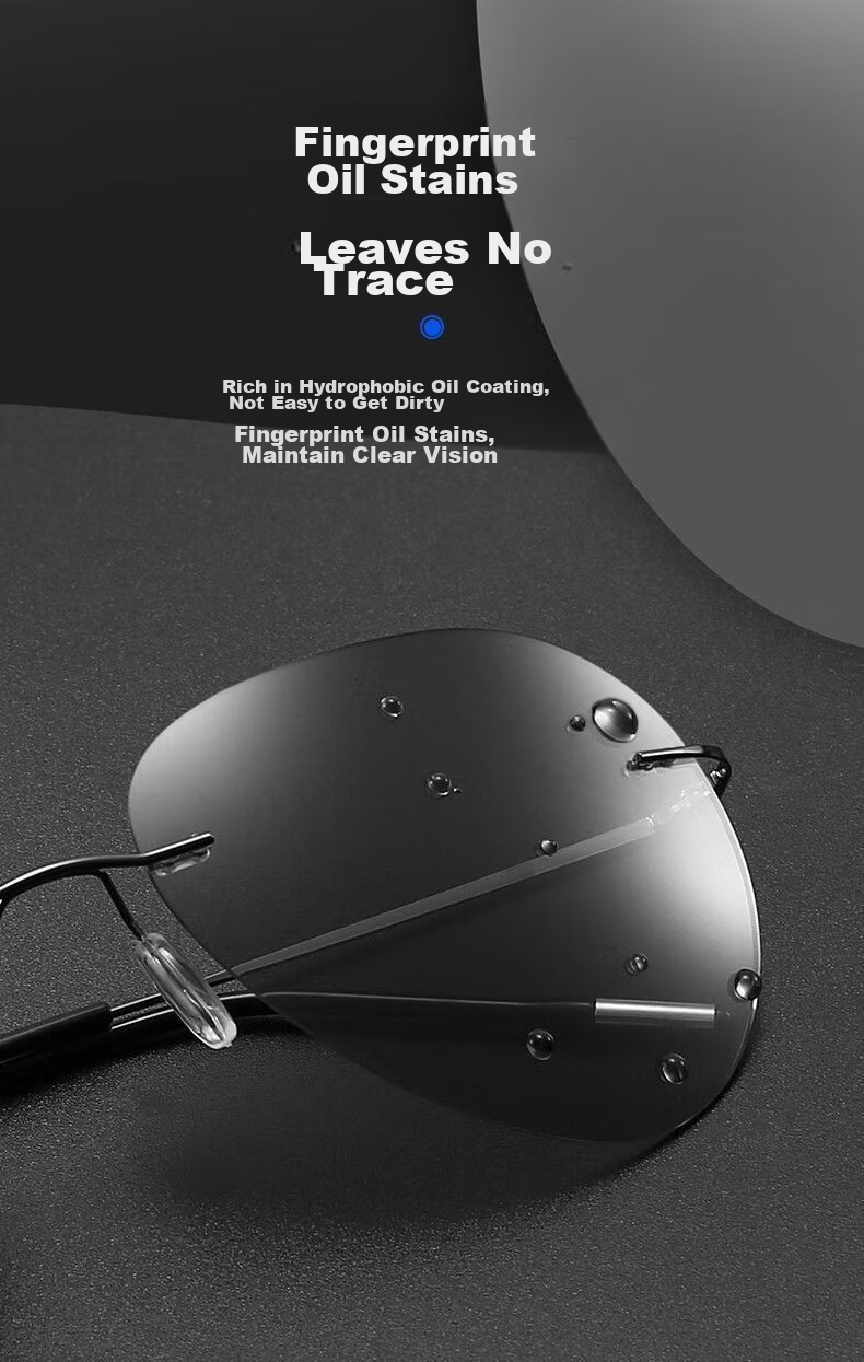 LESCA LUNETIER Ultra-Light Frameless Polarized Sunglasses for Men, Driving-Specific Non-Fading Driving Glasses, Fishing And Pilot Round Sunglasses 9