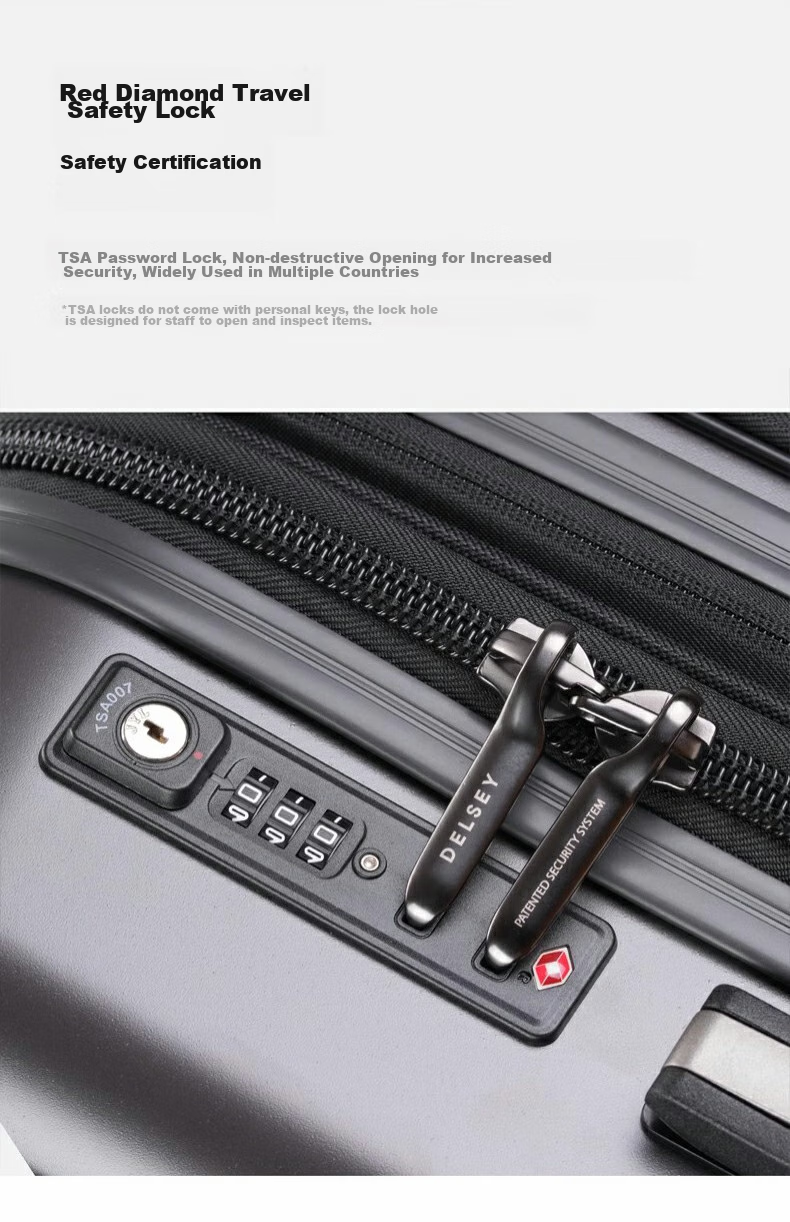DELSEY Luggage Suitcase, 20-Inch Carry-On, Spinner Wheels, Travel Case with Password Lock 6