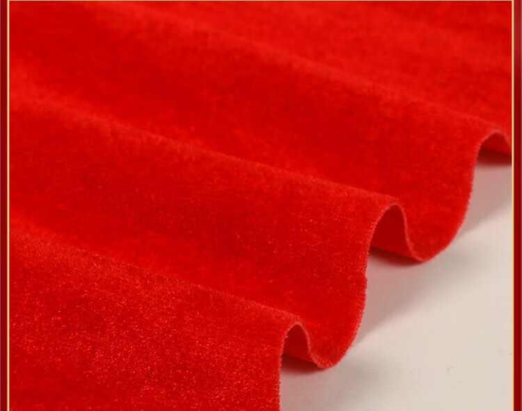 Jidukongjian Red Cloth Unveiling Ceremony, Housewarming Opening Decoration, Wedding Supplies, Bright Red Cloth, Buddhist Cloth, Ribbon-Cutting Velvet Fabric, 1.6*1m 5