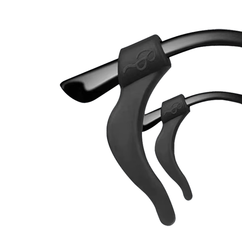 Boshide Glasses Anti-Slip, Adjustable Eyewear Anti-Slip Fixation Device, Large Black Ear Hooks - Five Sets