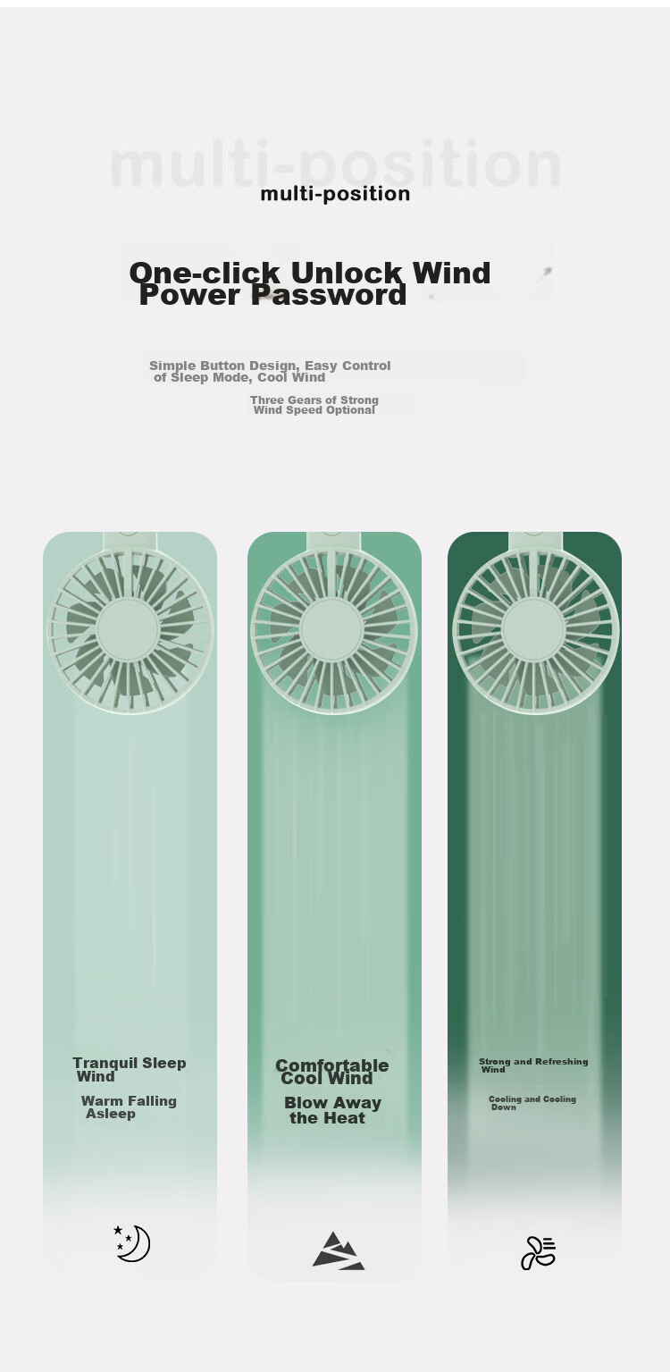 Shinee Handheld Mini Fan, Portable Personal Fan, Quiet And Low Noise, for Office, Student Desk, Dormitory, Outdoor Use, USB Rechargeable FSC-9 9