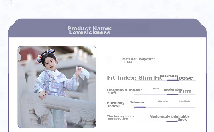 Qibo Girls' Cheongsam, Spring And Autumn Mid-Autumn Festival Children's Kindergarten New Hanfu, Blue-Purple + Neck Scarf, Size 130 11