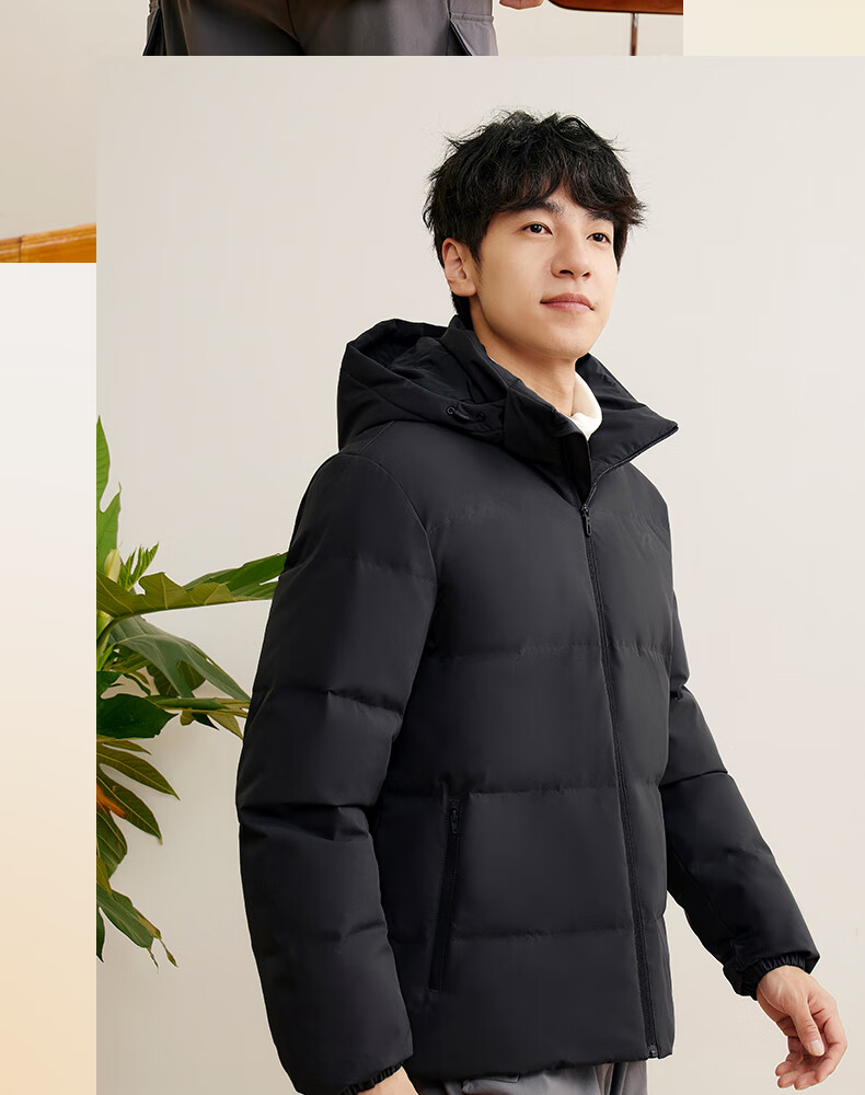 361° Men's Autumn Winter Three-Protection Water-Repellent Short Hooded Down Jacket 652544301D-3 18