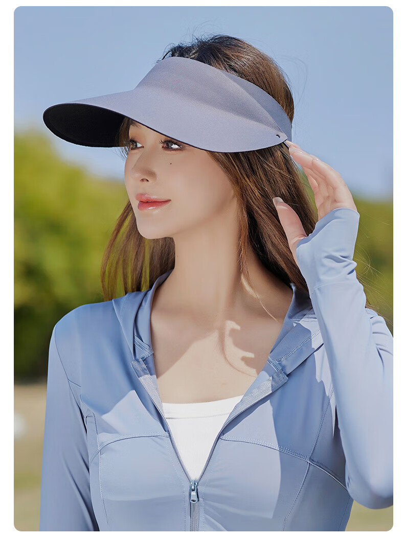 FitonTon Sun Protection Hat for Women, Sun Visor Cap, Summer Egg Roll Hat, Outdoor Running Face-Covering Seamless UV Protection Hat, Open-Top Sun Hat 16