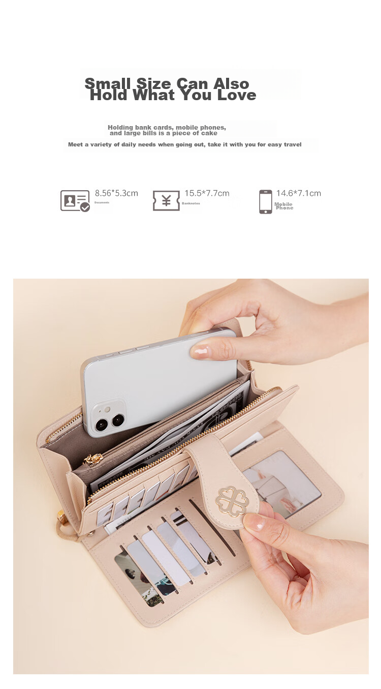 POLO Clutch Handbag for Women, Multi-Card Slots Long Wallet Card Holder Large Capacity Purse Women's Bag Birthday Gift for Girlfriend 7