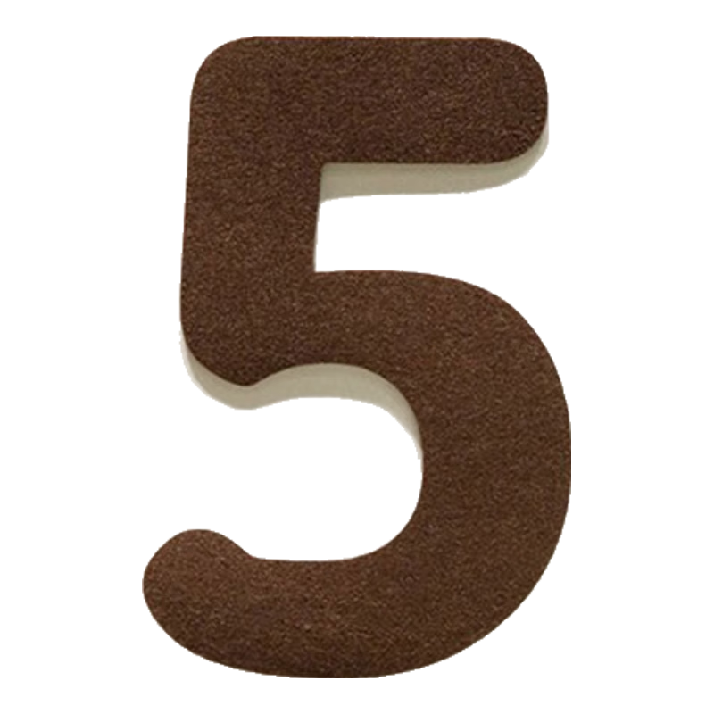 MODUO Birthday Scene Decoration Balloon, Thickened Non-Woven Fabric Number 5 for Birthday, Numbered Felt