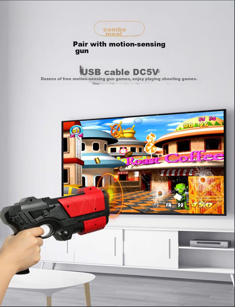 Xiaobawang A20 Motion Gaming Console with AR Camera, Image Sensing, Dual Wireless Dance Mat, Home High-Definition TV Connection, Fitness And Parent-Child Interactive A20+ Dance Mat 16