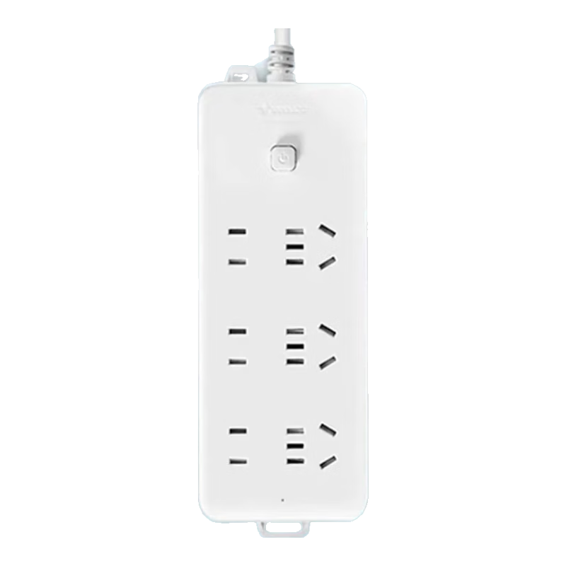 BULL 6-Outlet 2/3-Pin Multi-Socket GN-M1330 1.8m New National Standard Power Strip with Master Switch Extension Socket Reel Surface-Mounted Multi-Socket Outlet