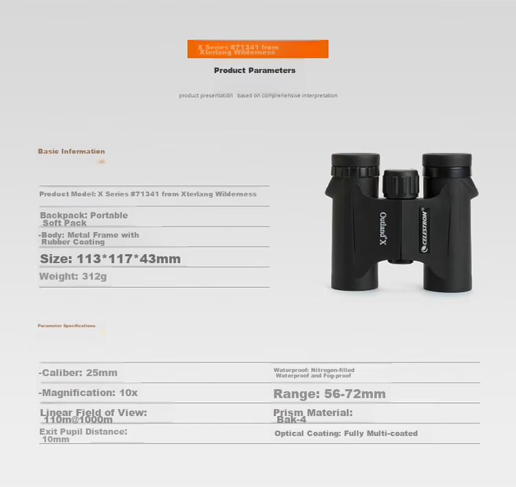 Xingtelang X10x25 High-Definition High-Magnification Binoculars for Concert Viewing And Professional Use 5