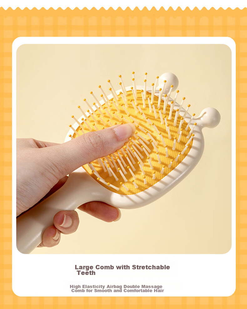 Fanyejia Scalp Massage Air Cushion Comb for Women, Long Hair Styling Comb for Curly Hair, Airbag Comb for Student Dormitory Use 4