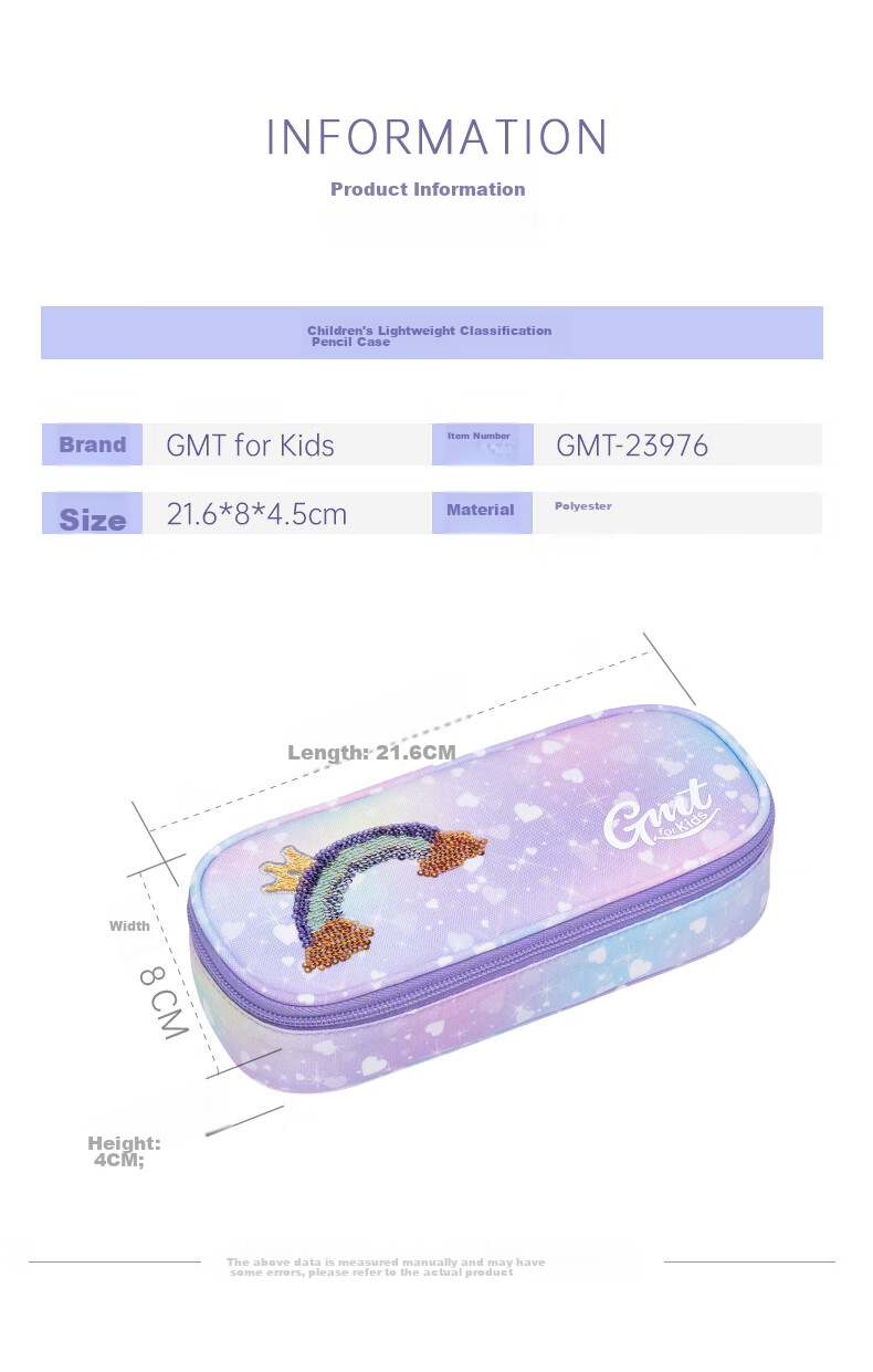 Gmt for kids Student Lightweight Organizer Pencil Case Children's Pencil Bag Elementary School Students Black Armor (Free Gift) 8
