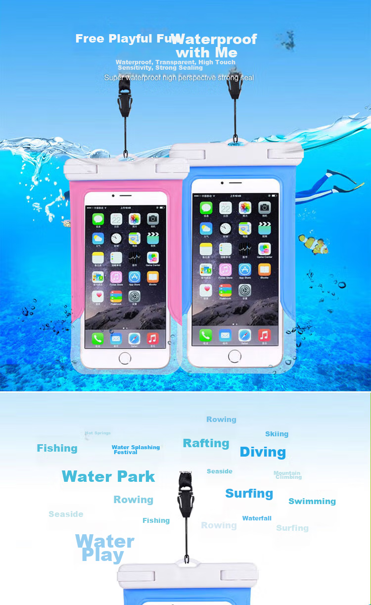 JAJALIN Waterproof Phone Pouch Touchscreen Case Extra Large with Lanyard Waterproof Cover for Delivery Diving Swimming Cycling Waterproof Bag 1