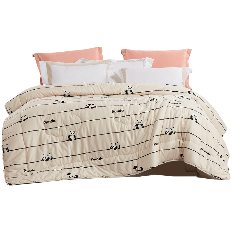 Fuannaertong Cotton Quilt with Cartoon Print, Comforter for Student Dormitory, All-Season Bedding, 230*229cm