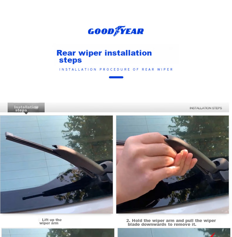 Goodyear Rear Wiper Blade for Audi Q5, Original Size for 2009-2017 Models, Factory-Specific A13 Single Piece 10