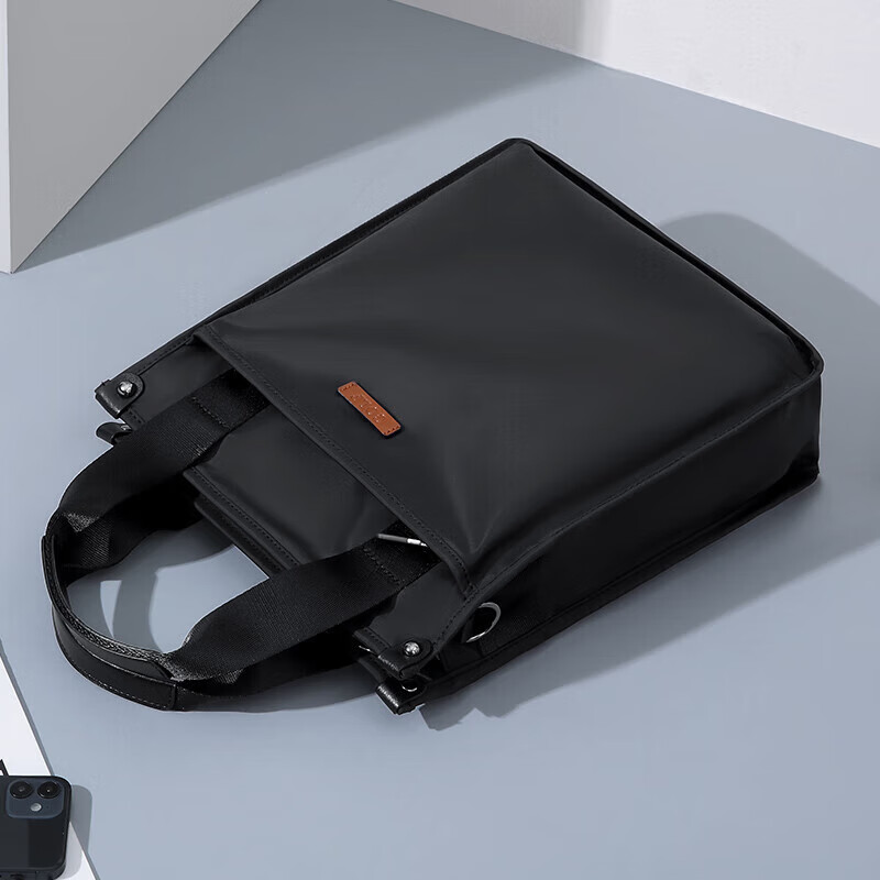 GOLF Business Briefcase, Men's Handbag, Multi-Compartment Vertical Style, Shoulder Crossbody Bag, IPad Bag, Casual Men's Bag, Black