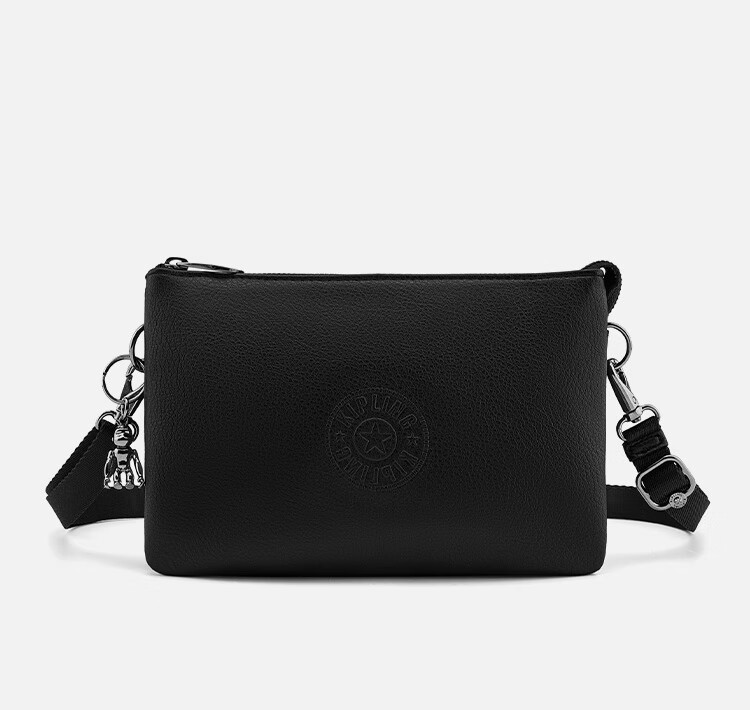 Kipling PAKA RIRI Black Leather Patchwork Durable Triple-Layer Shoulder Crossbody Bag Birthday Gift 7